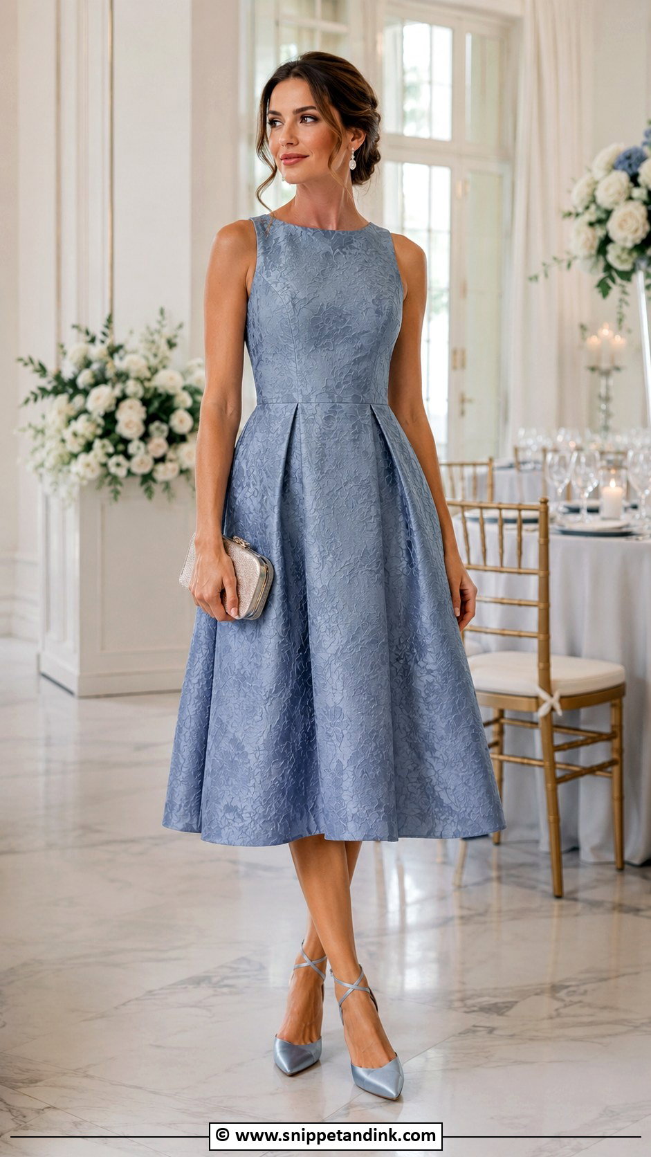 Jacquard Cocktail Dress Outfit - Snippet and Ink - 30 Cocktail Dress Wedding Ideas
