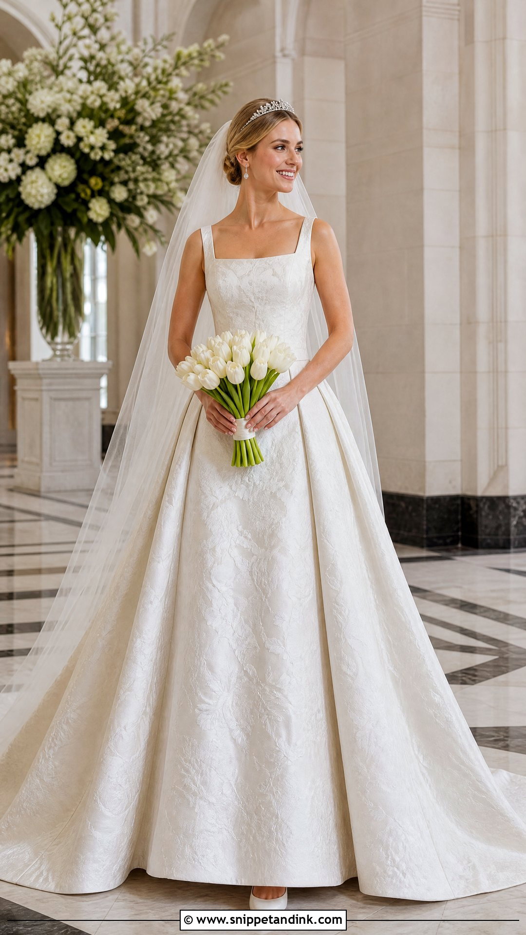 Jacquard Royal Bride Dress - Snippet and Ink - 20 Royal Bride Dress Ideas
