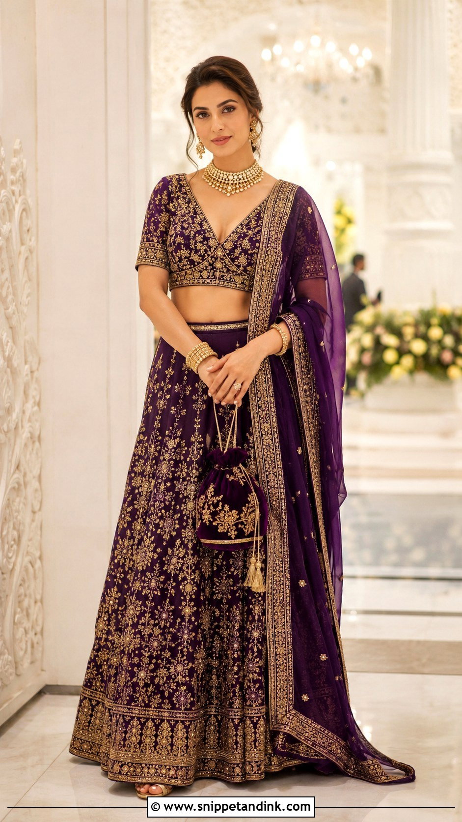 Jacqueline Fernandez Ambani Wedding Lehenga - Snippet and Ink - 20 Ambani Wedding Celebrity Outfits