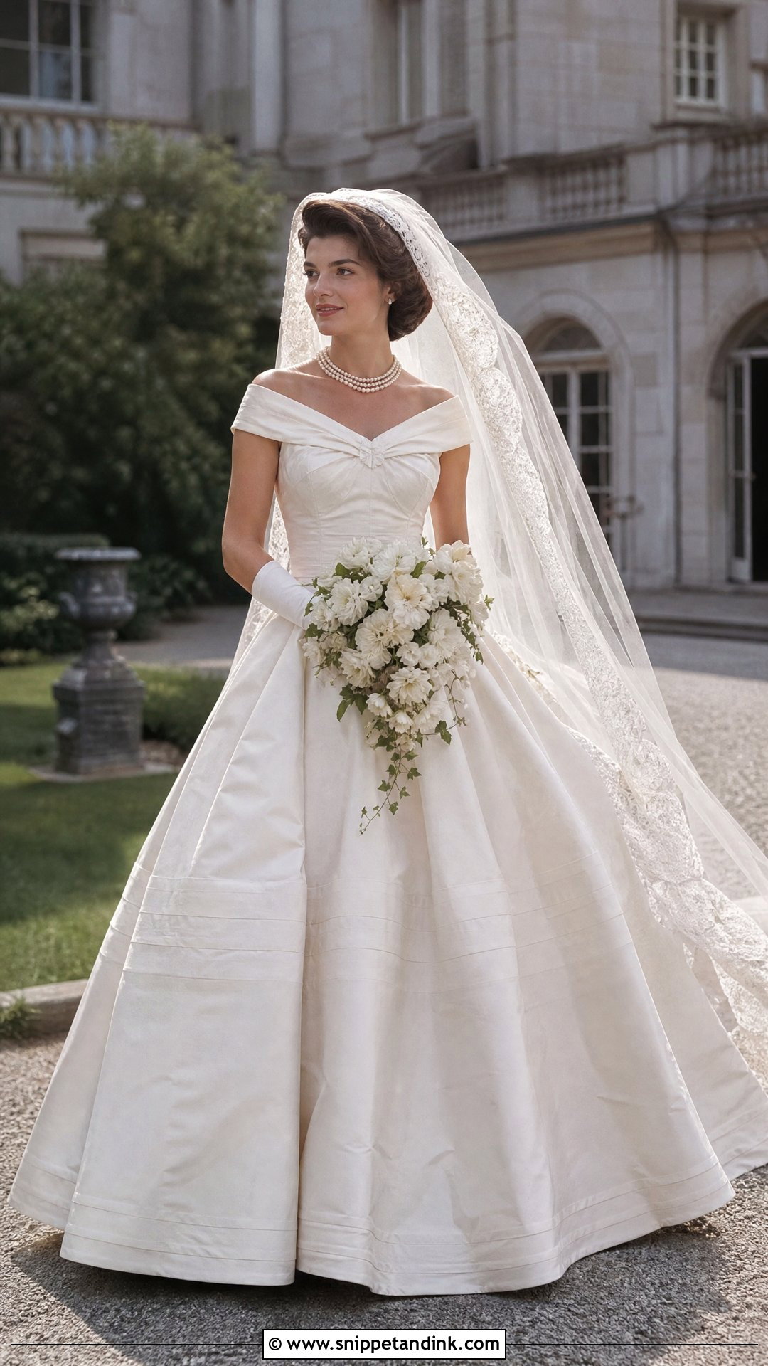 Jacqueline Kennedy Wedding Dress - Snippet and Ink - 25 Famous Wedding Dresses