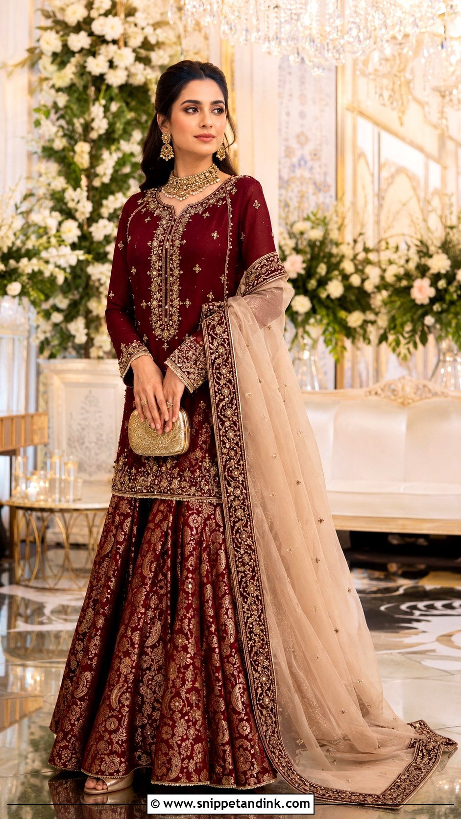 Jamawar Lehenga Outfit - Snippet and Ink - 25 Latest Pakistani Wedding Outfits