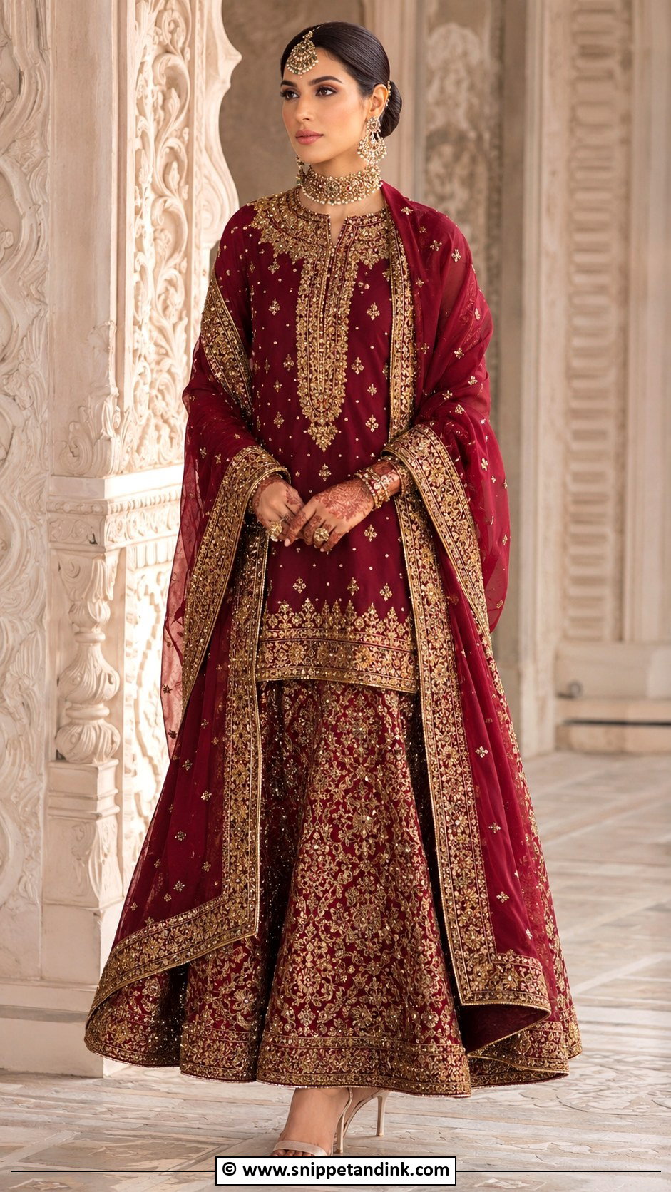 Jamawar Pakistani Bridal Lehenga - Snippet and Ink - 30 Pakistani Bridal Dresses