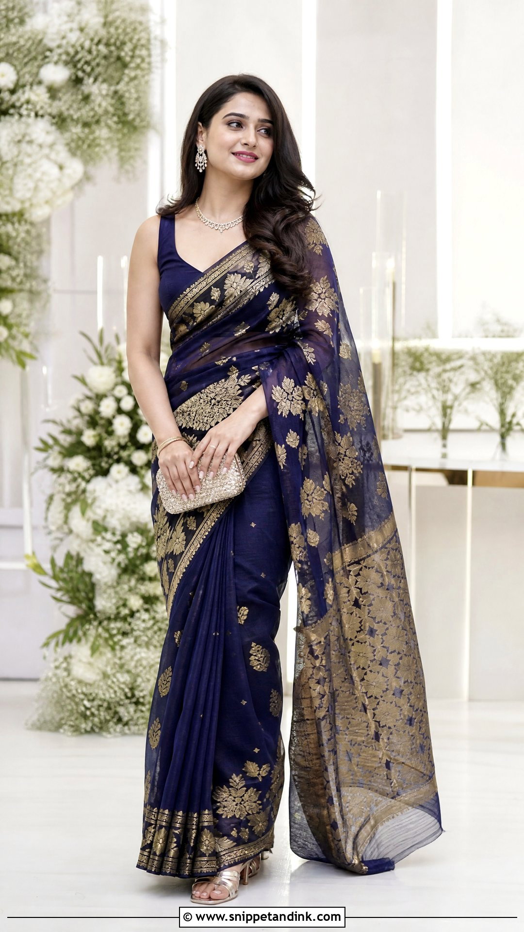 Jamdani Bride Saree For Reception - Snippet and Ink - 25 Jamdani Bride Ideas