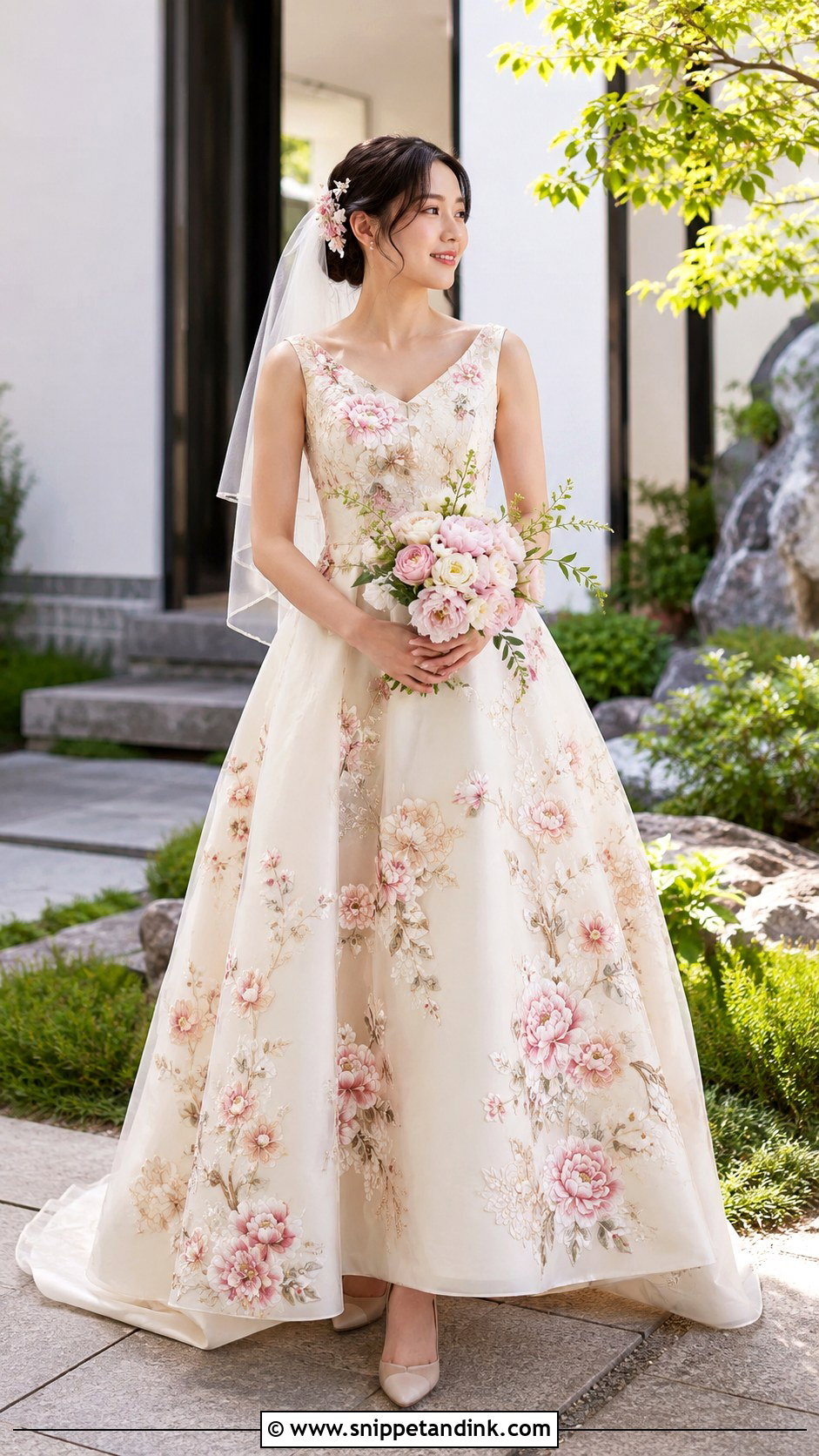 Japanese Floral Wedding Dress - Snippet and Ink - 30 Japanese Wedding Dress Ideas