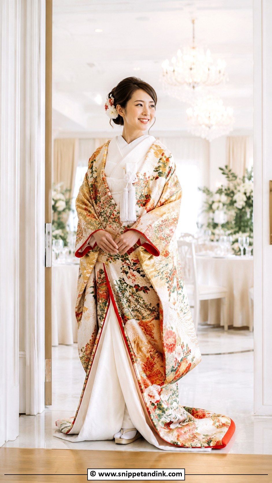 Japanese Iro Uchikake Wedding Attire - Snippet and Ink - 35 Traditional Wedding Attire Ideas