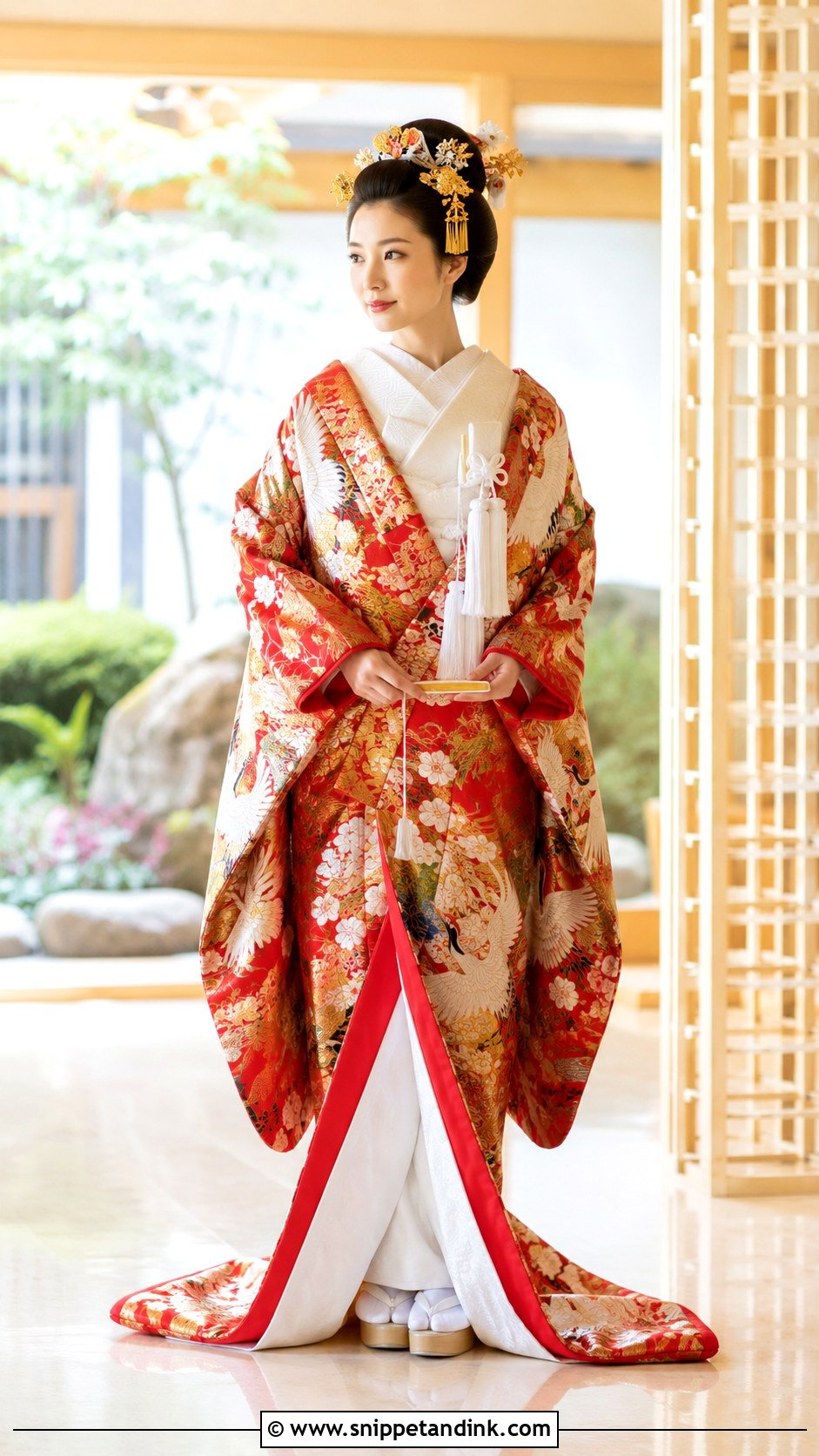 Japanese Iro Uchikake Wedding Kimono - Snippet and Ink - 30 Traditional Wedding Dresses