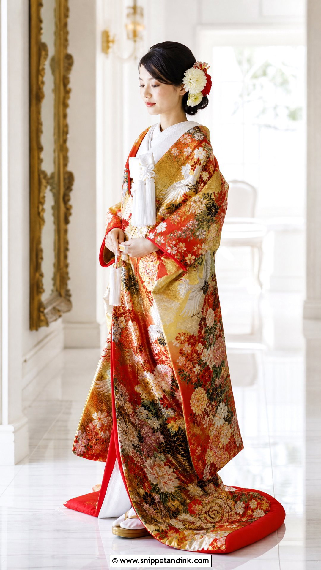 Japanese Iro Uchikake Wedding Outfit - Snippet and Ink - 25 Traditional Wedding Outfits