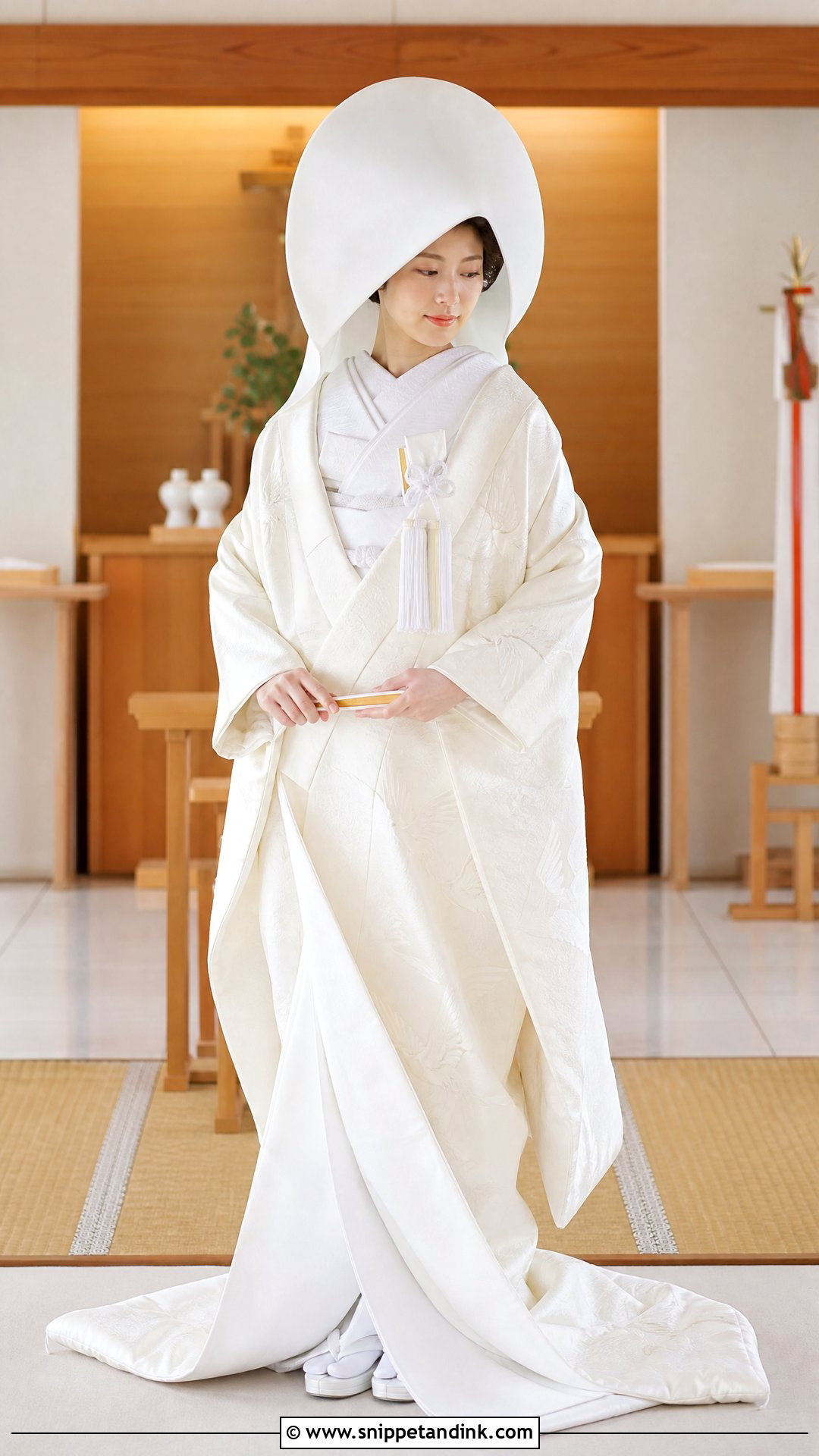 Japanese Shiromuku Bridal Dress - Snippet and Ink - 20 Traditional Bride Dress Ideas