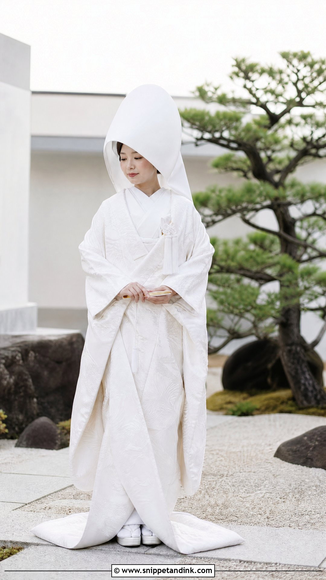 Japanese Shiromuku Bridal Outfit - Snippet and Ink - 20 Traditional Marriage Dress Ideas