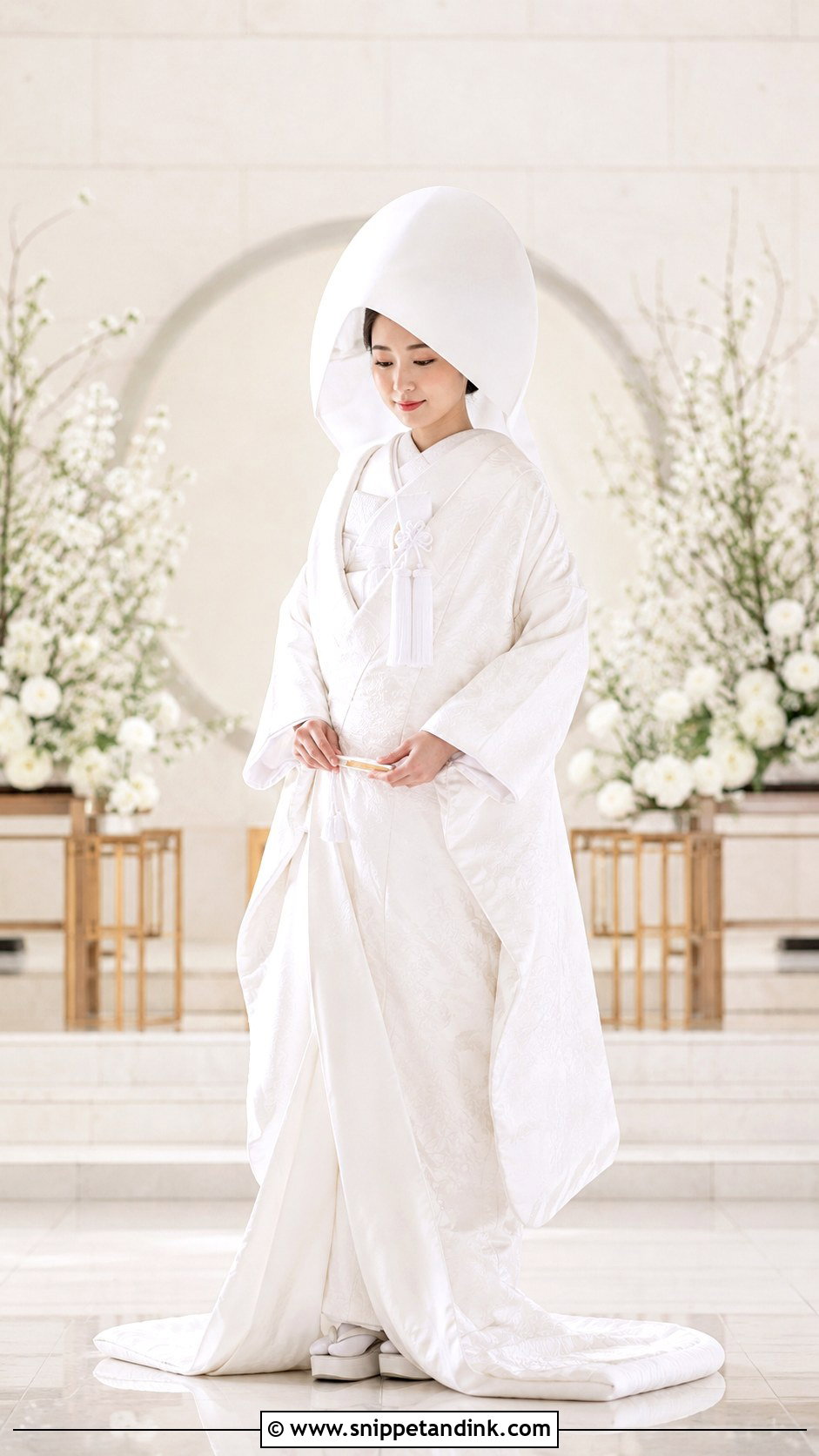 Japanese Shiromuku Kimono Bride - Snippet and Ink - 25 Bride Traditional Outfit Ideas