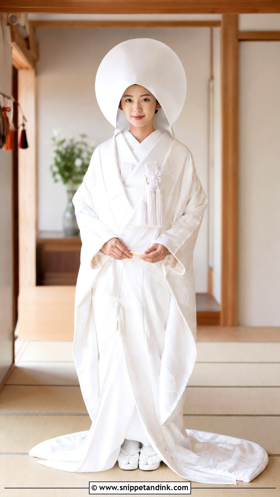 Japanese Shiromuku Kimono Wedding Outfit - Snippet and Ink - 20 Traditional Wedding Outfits for Ladies