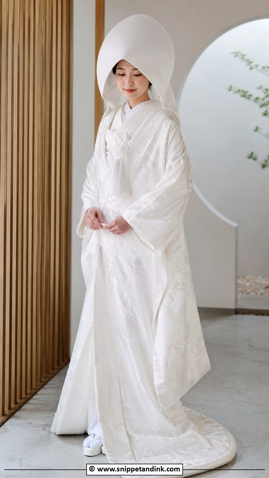 Japanese Shiromuku Wedding Attire - Snippet and Ink - 35 Traditional Wedding Attire Ideas