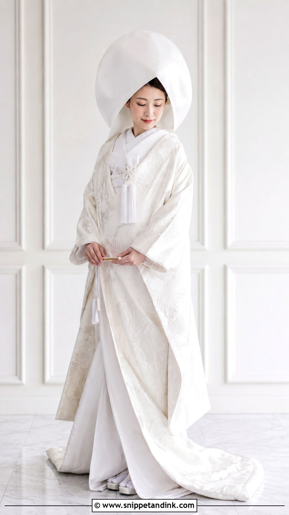 Japanese Shiromuku Wedding Kimono - Snippet and Ink - 30 Traditional Wedding Dresses
