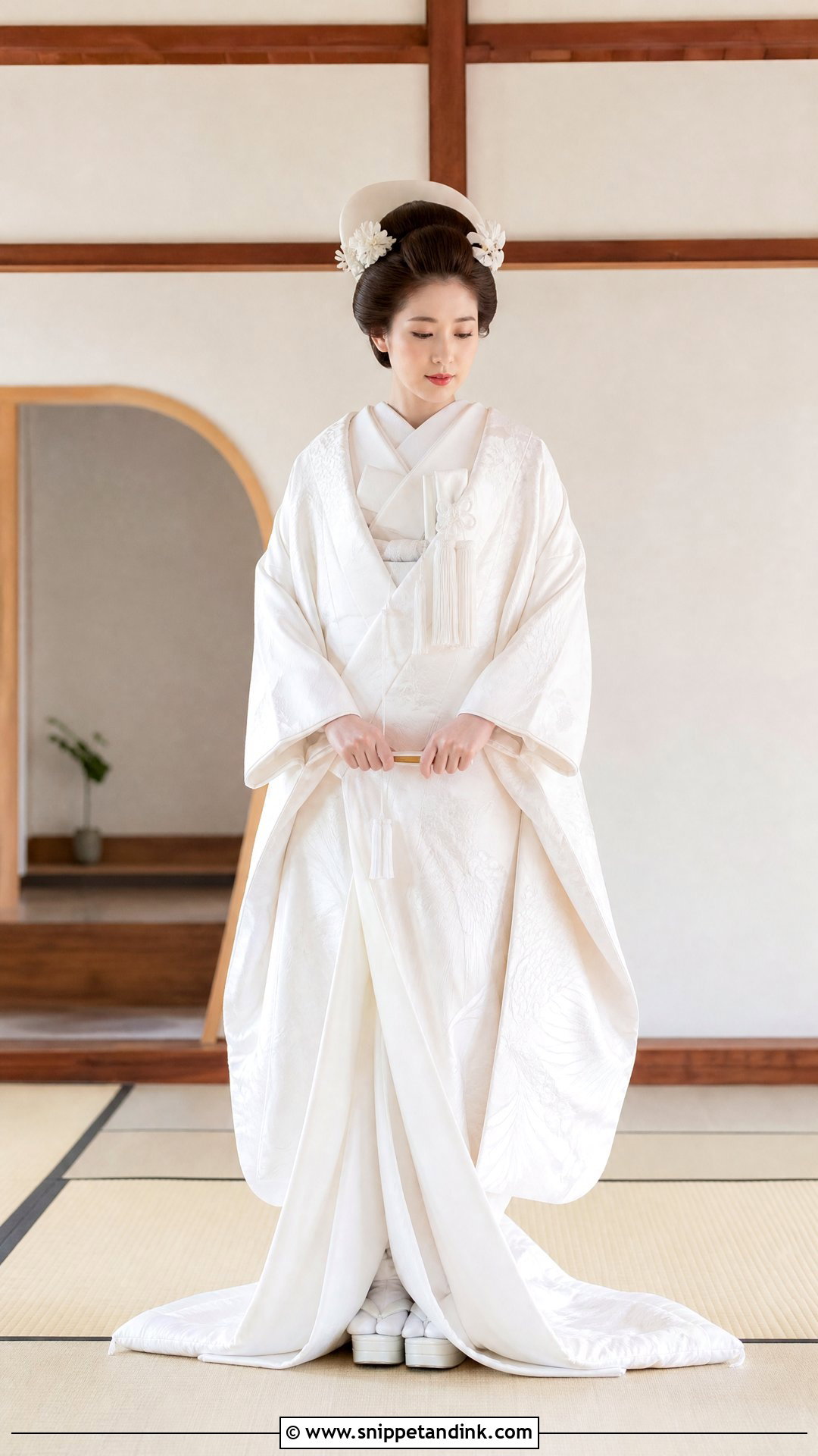 Japanese White Bridal Kimono - Snippet and Ink - 20 Traditional Wedding Dress for Bride Ideas