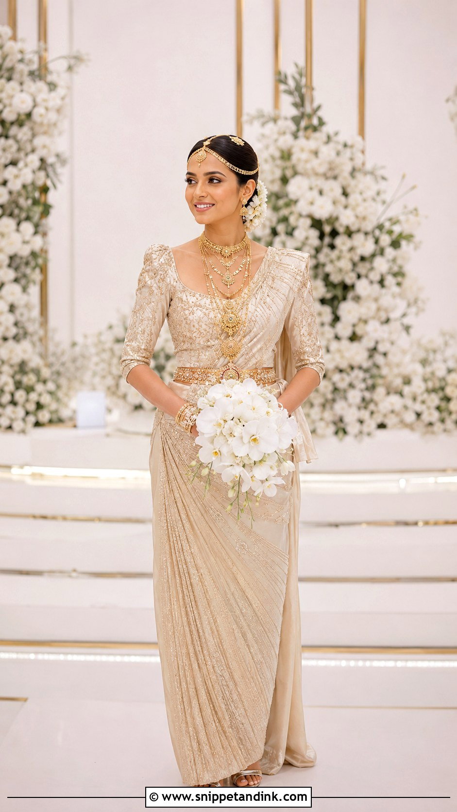 Jasmine Bun Kandyan Bride - Snippet and Ink - 20 Kandian Bride Sri Lanka Ideas