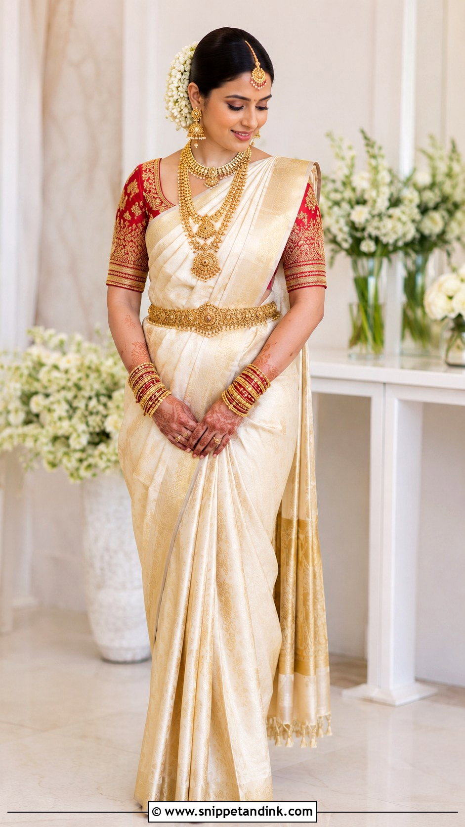 Jasmine Bun Telugu Bride - Snippet and Ink - 25 Traditional Telugu Bride Ideas