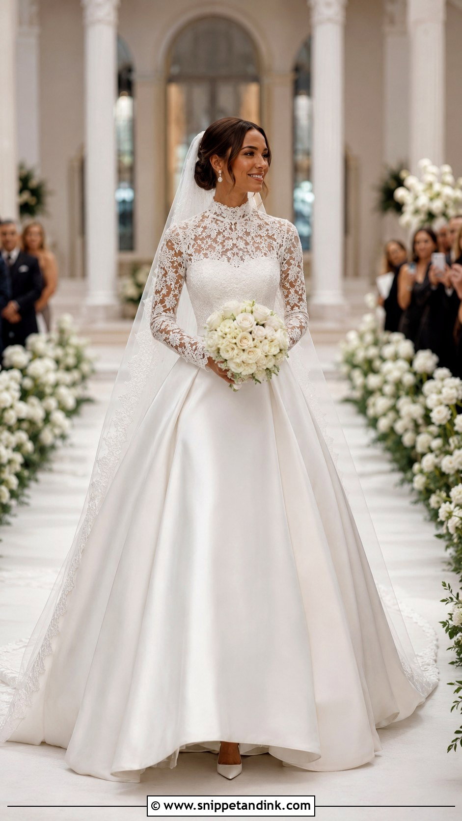 Jasmine Tookes Chapel Train Wedding Dress - Snippet and Ink - 20 Jasmine Tookes Wedding Dress Ideas