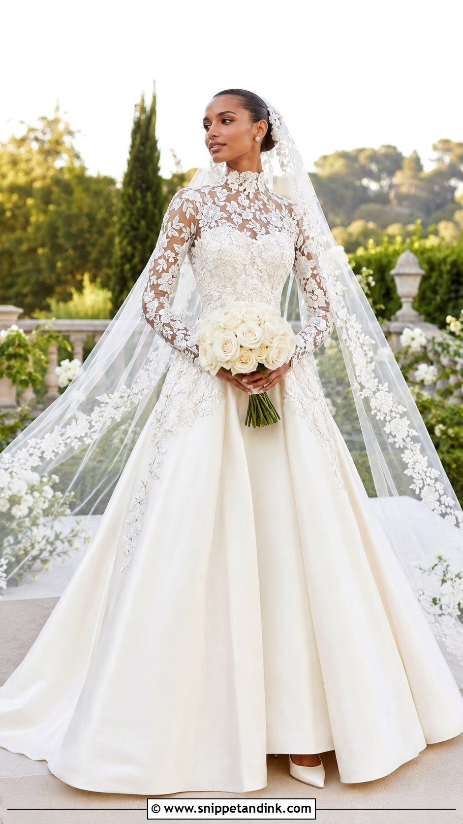 Jasmine Tookes Floral Lace Ball Gown Wedding Dress - Snippet and Ink - 20 Jasmine Tookes Wedding Dress Ideas