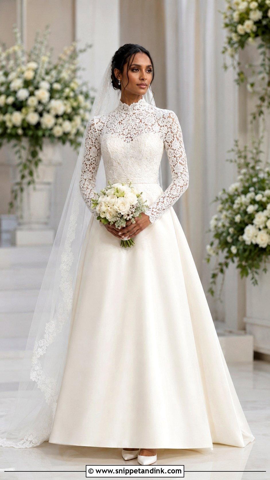 Jasmine Tookes Modest Lace Wedding Dress - Snippet and Ink - 20 Jasmine Tookes Wedding Dress Ideas