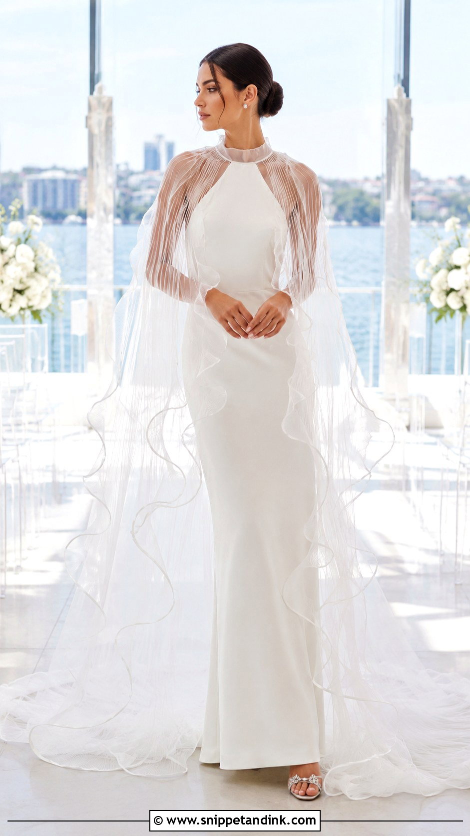 Jellyfish Wedding Dress With Cape - Snippet and Ink - 20 Jellyfish Wedding Dress Ideas
