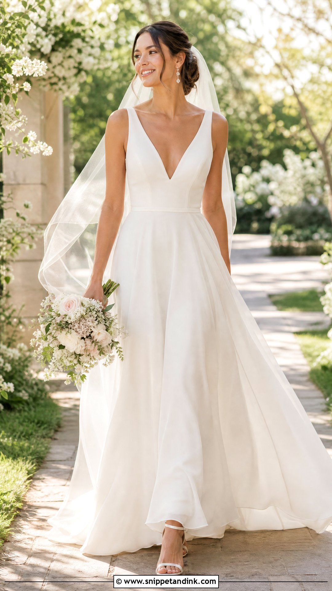 Jenny Yoo V Neck Wedding Dress - Snippet and Ink - 25 Jenny Yoo Wedding Dress Ideas