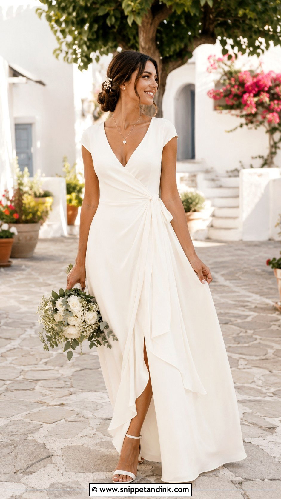 Jersey Wrap Wedding Dress - Snippet and Ink - 20 Comfortable Wedding Dress Ideas