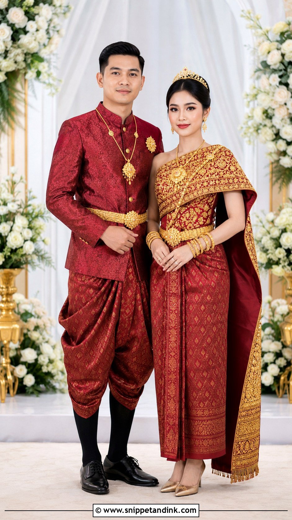 Jewel Tone Cambodian Wedding Dress - Snippet and Ink - 20 Cambodian Wedding Dress Ideas