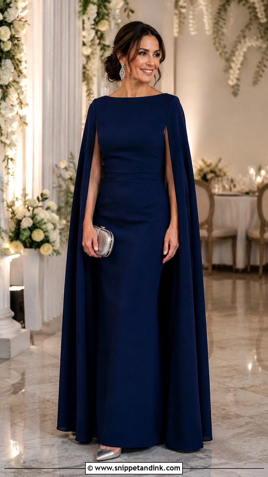 Jewel Tone Cape Sister of the Bride Dress - Snippet and Ink - 20 Dresses Sister of the Bride