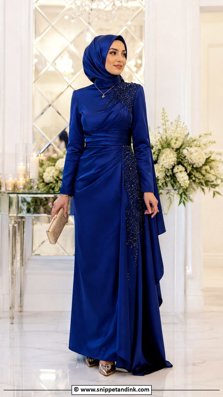 Jewel Tone Hijab Wedding Outfit - Snippet and Ink - 25 Hijab for Wedding Ideas
