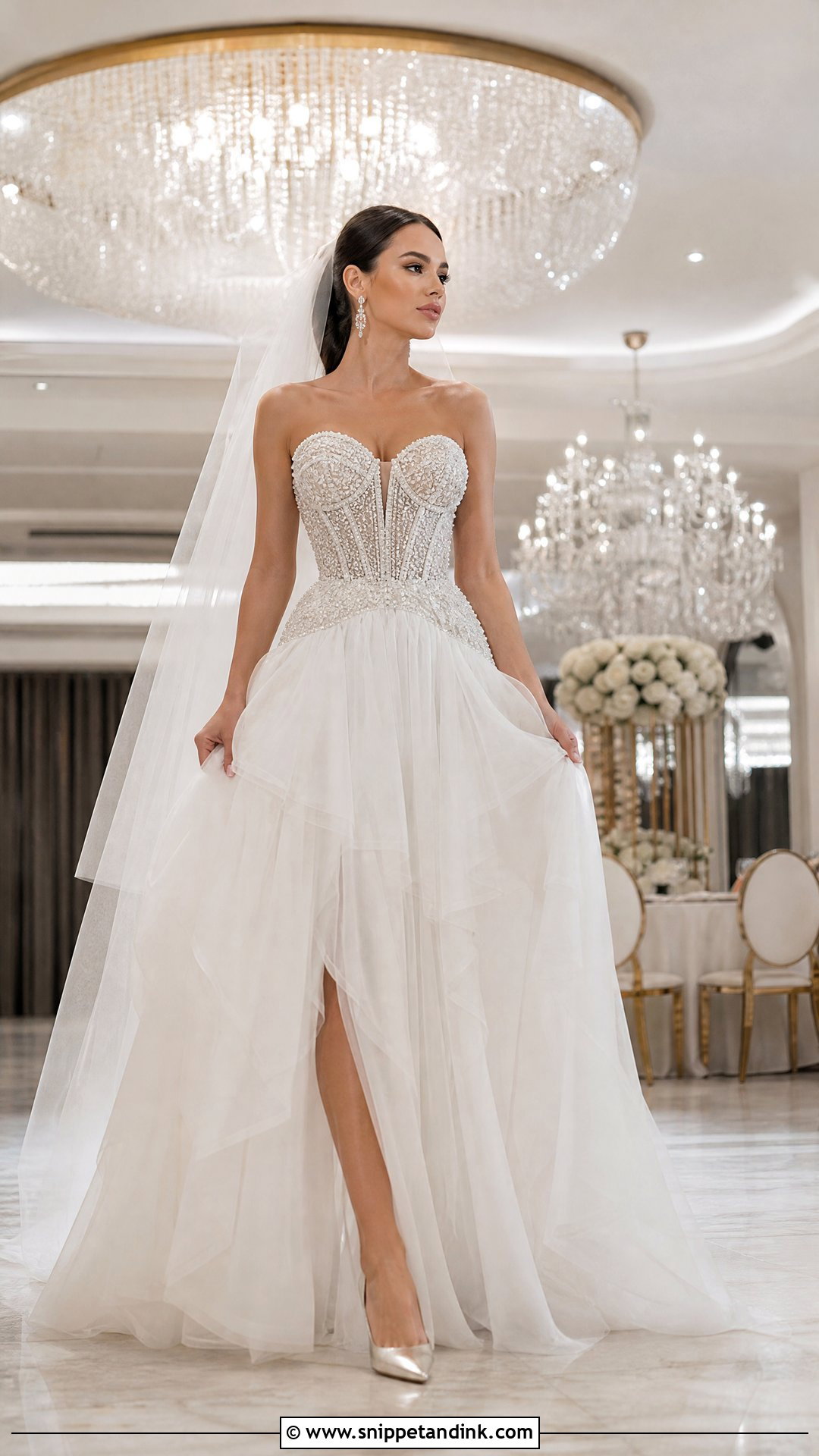 Jeweled Corset Bridal Gown - Snippet and Ink - 20 2026 Bridal Gowns