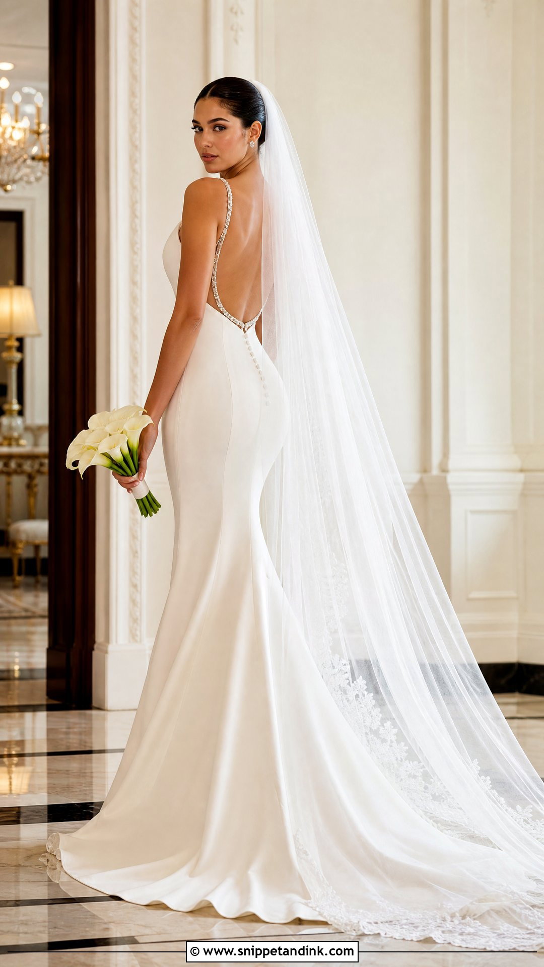 Jeweled Strap Fit And Flare Wedding Dress - Snippet and Ink - 20 Wedding Dresses Straps