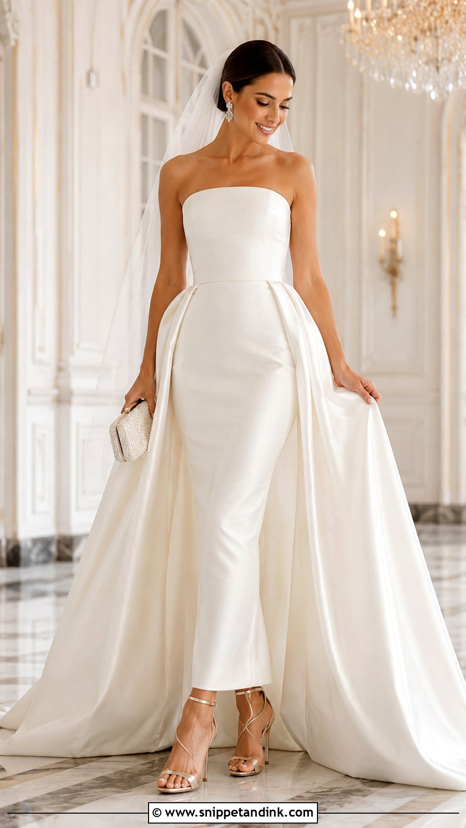 Jimmy Choo Detachable Overskirt Outfit - Snippet and Ink - 20 Jimmy Choo Bridal Dress Ideas