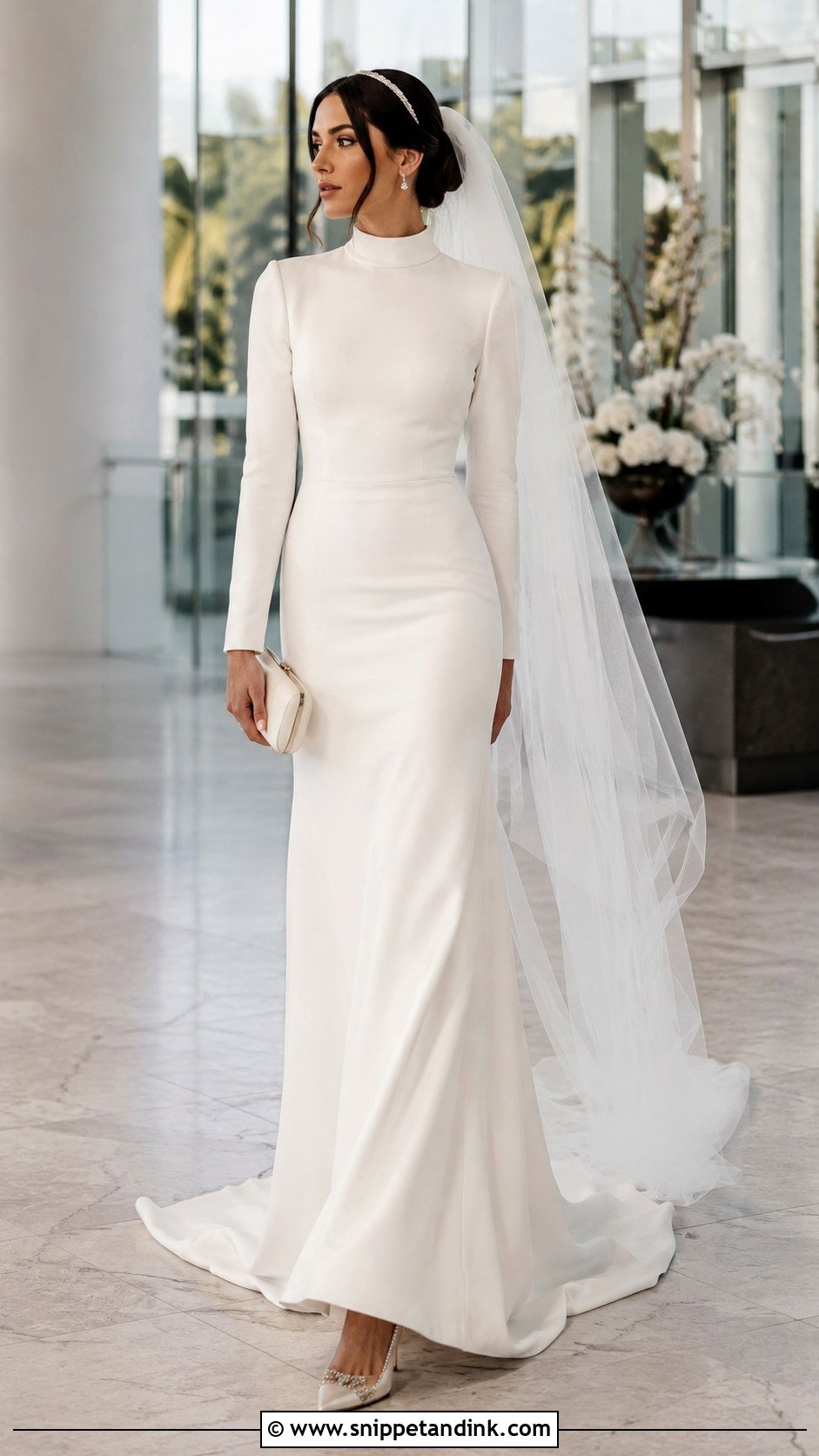Jimmy Choo High Neck Bridal Gown Outfit - Snippet and Ink - 20 Jimmy Choo Bridal Dress Ideas