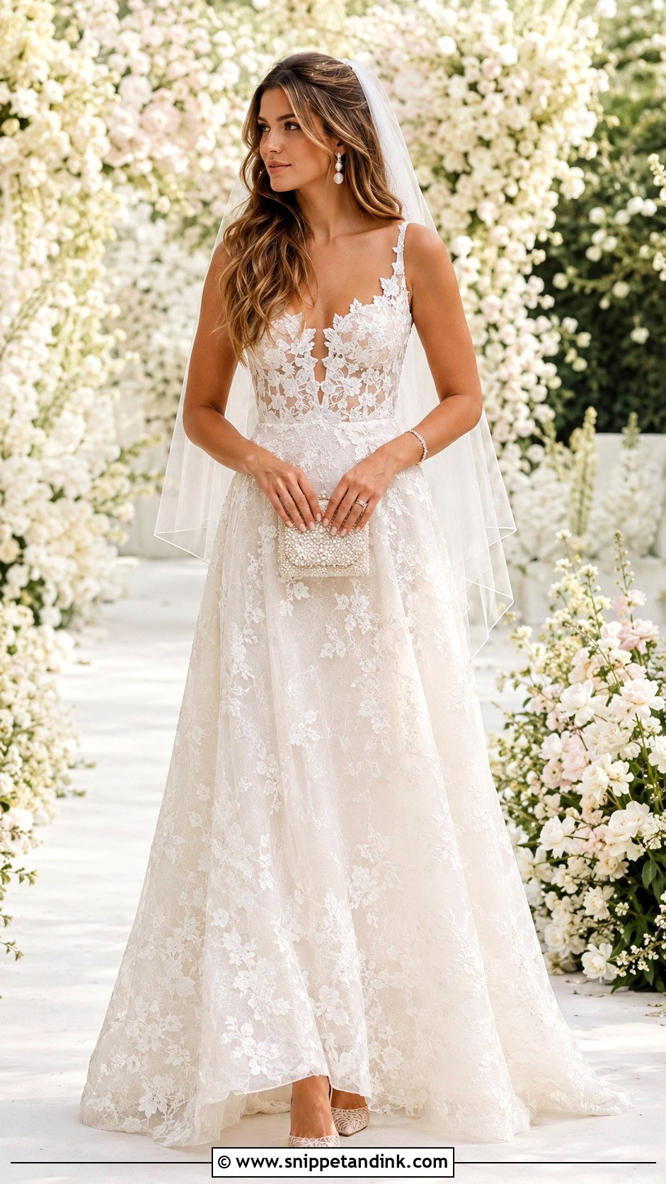 Jimmy Choo Lace A Line Dress Outfit - Snippet and Ink - 20 Jimmy Choo Bridal Dress Ideas