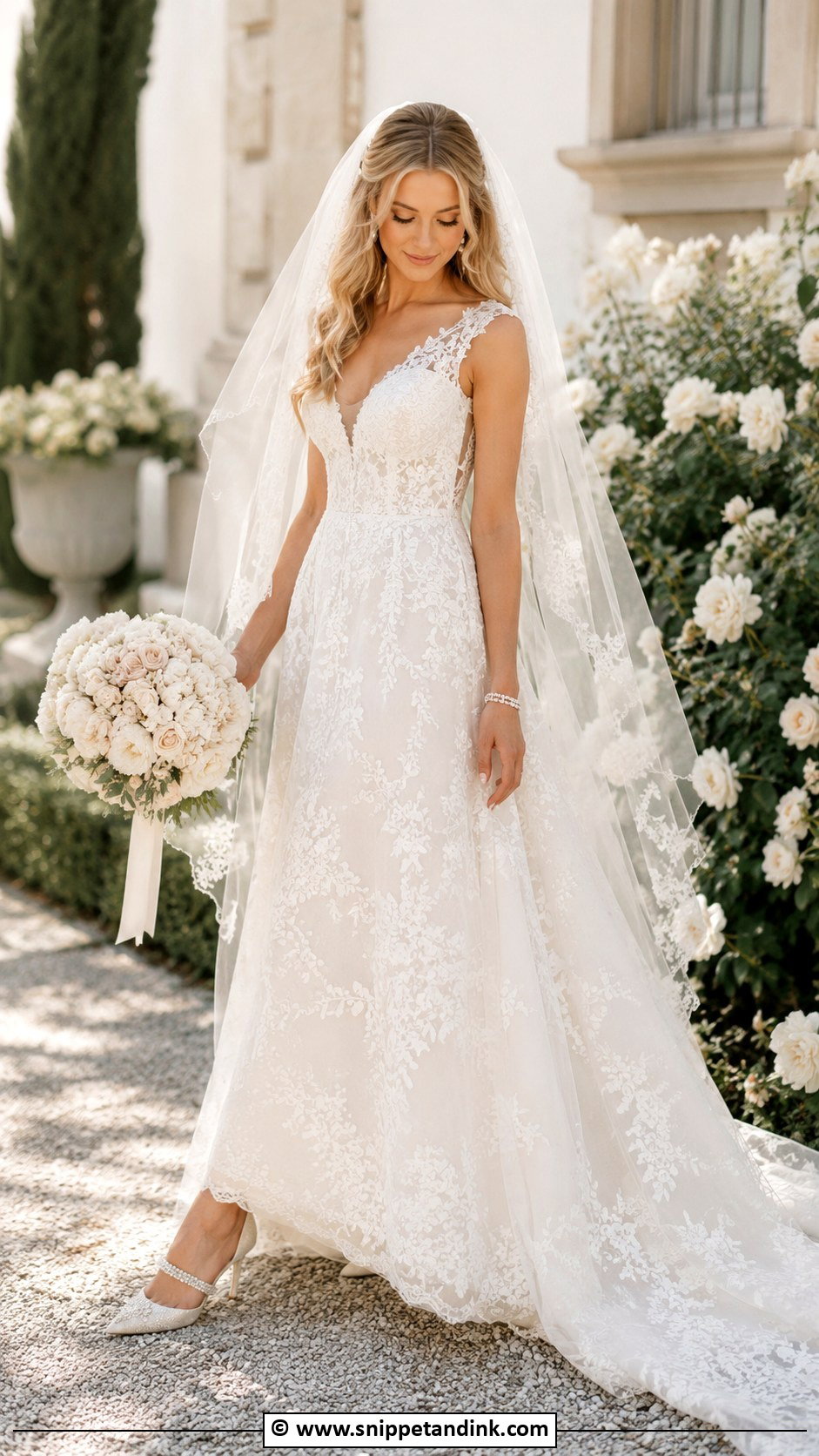 Jimmy Choo Lace Wedding Dress - Snippet and Ink - 30 Jimmy Choo Wedding Dress Ideas