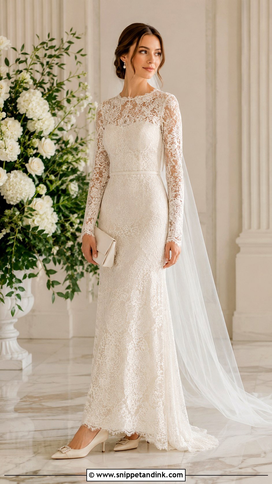 Jimmy Choo Low Heels With A Long Sleeve Dress - Snippet and Ink - 25 Jimmy Choo Wedding Heels Ideas