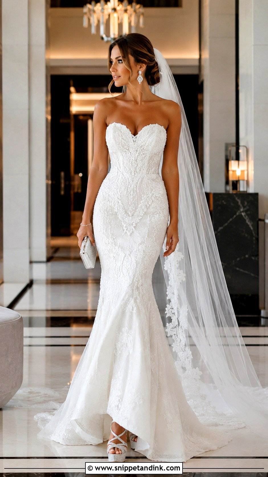 Jimmy Choo Platform Heels With A Mermaid Dress - Snippet and Ink - 25 Jimmy Choo Wedding Heels Ideas