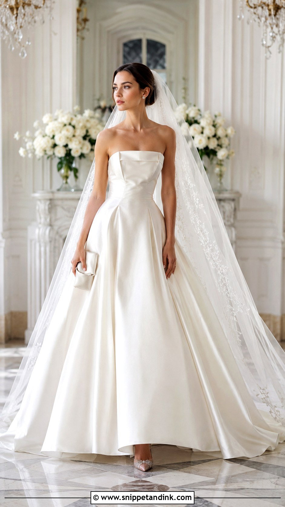 Jimmy Choo Satin Ball Gown Outfit - Snippet and Ink - 20 Jimmy Choo Bridal Dress Ideas