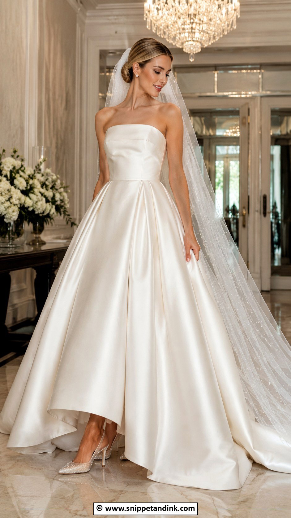 Jimmy Choo Satin Ball Gown Wedding Dress - Snippet and Ink - 30 Jimmy Choo Wedding Dress Ideas