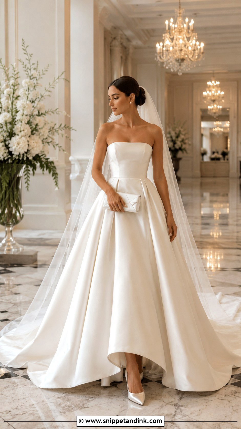 Jimmy Choo Satin Pumps With A Ball Gown - Snippet and Ink - 25 Jimmy Choo Wedding Heels Ideas