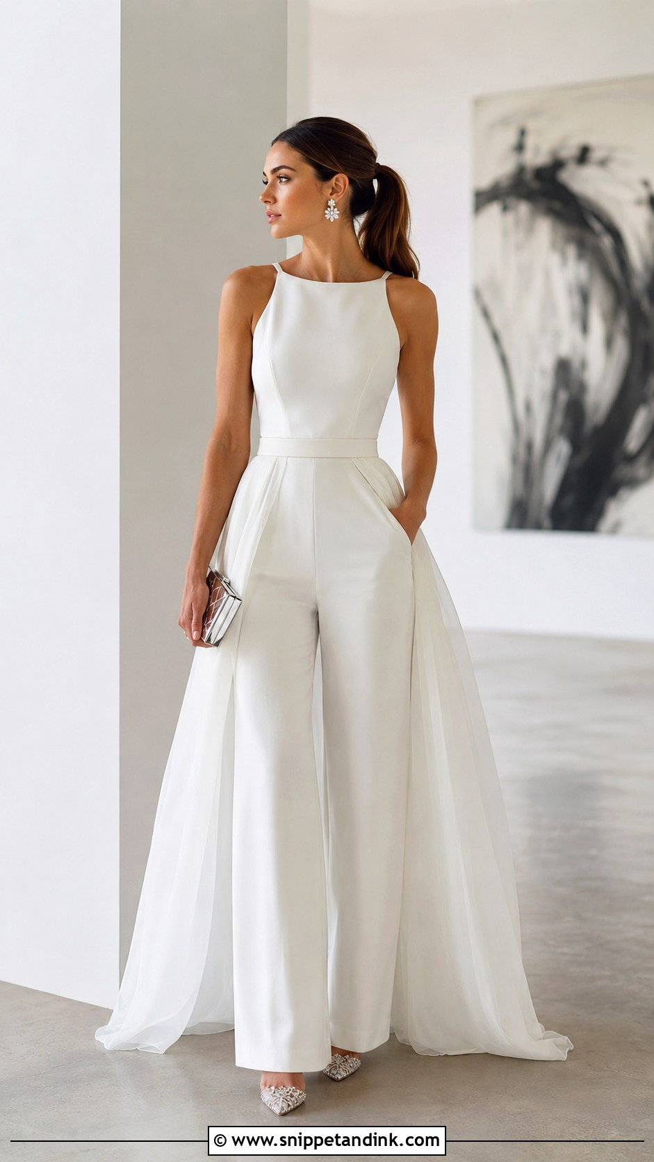 Jimmy Choo Wedding Jumpsuit Outfit - Snippet and Ink - 20 Jimmy Choo Bridal Dress Ideas