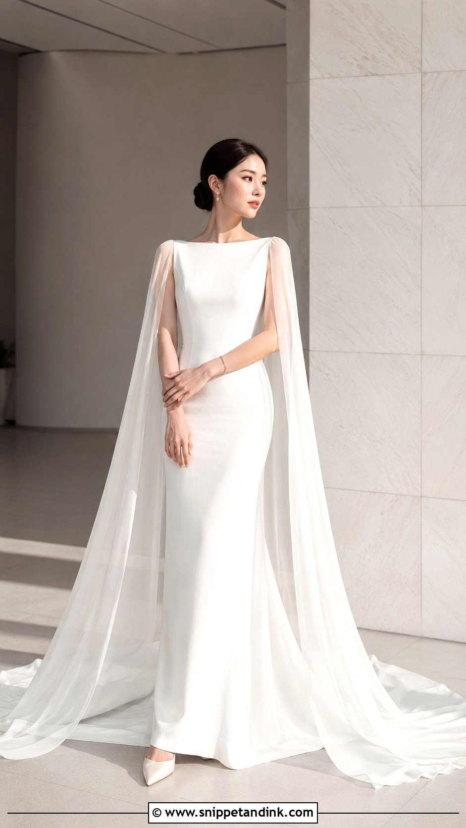 Jisoo Cape Wedding Dress - Snippet and Ink - 20 Jisoo Wedding Dress Ideas