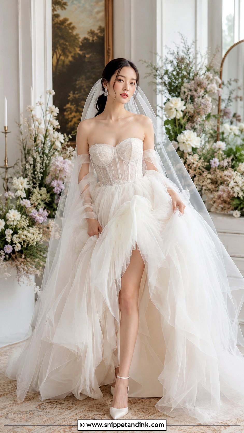 Jisoo Corset Tulle Wedding Dress - Snippet and Ink - 20 Jisoo Wedding Dress Ideas