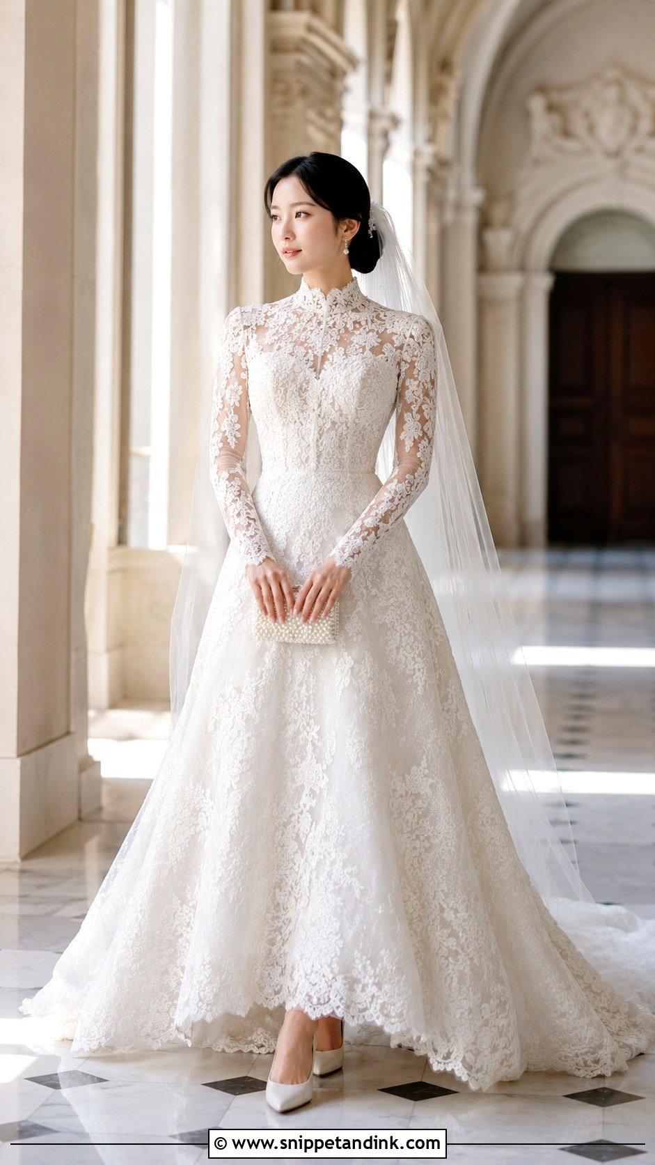Jisoo High Neck Wedding Dress - Snippet and Ink - 20 Jisoo Wedding Dress Ideas