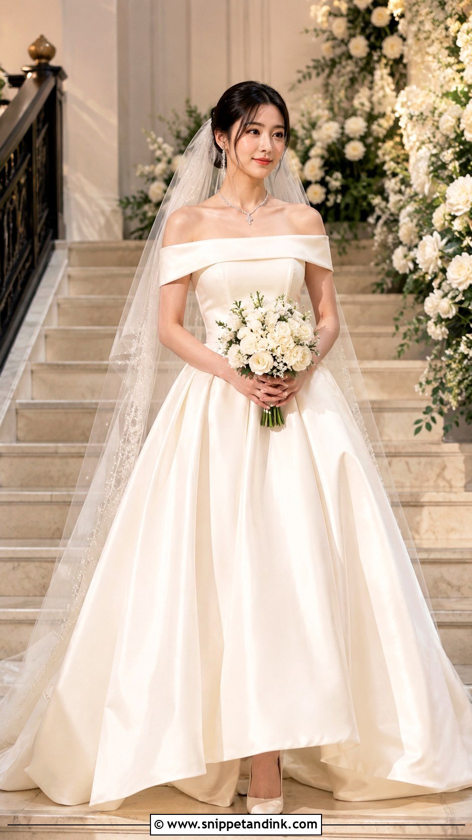 Jisoo Off Shoulder Ball Gown Wedding Dress - Snippet and Ink - 20 Jisoo Wedding Dress Ideas