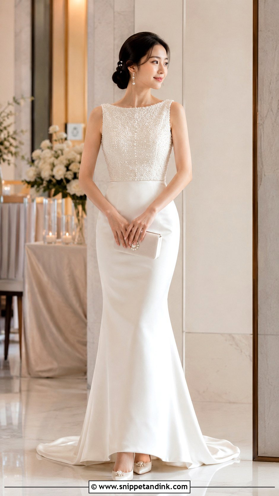 Jisoo Pearl Wedding Dress - Snippet and Ink - 20 Jisoo Wedding Dress Ideas
