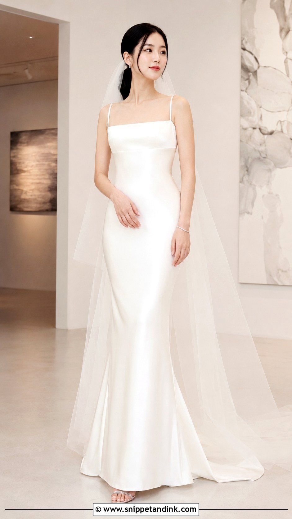 Jisoo Satin Column Wedding Dress - Snippet and Ink - 20 Jisoo Wedding Dress Ideas