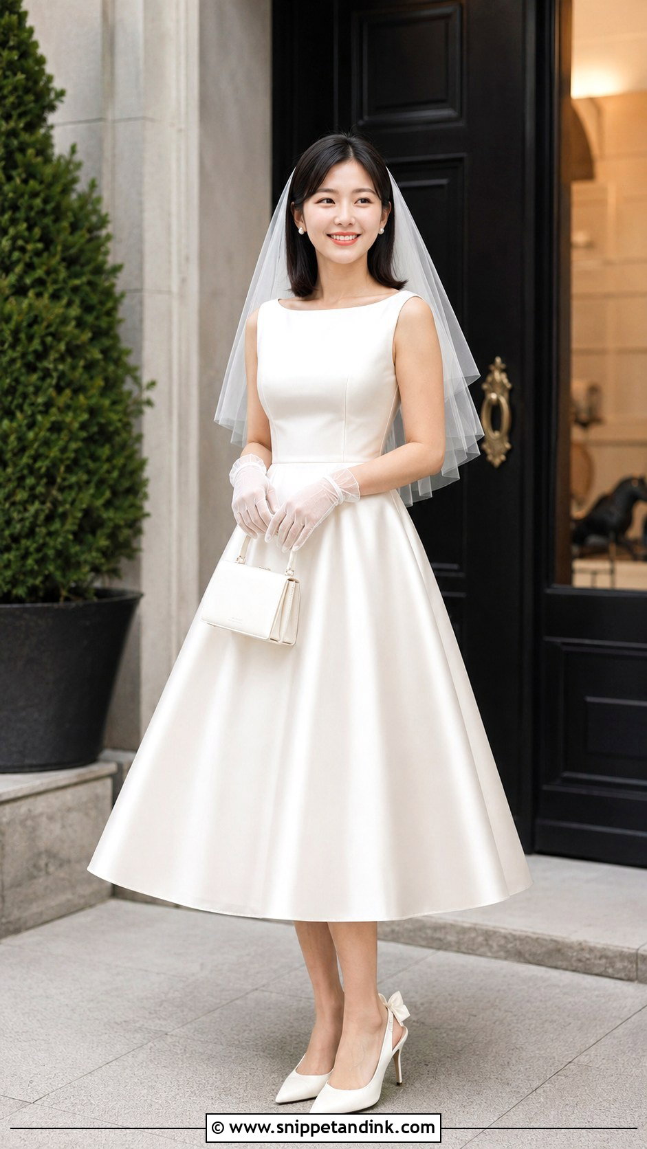 Jisoo Tea Length Wedding Dress - Snippet and Ink - 20 Jisoo Wedding Dress Ideas