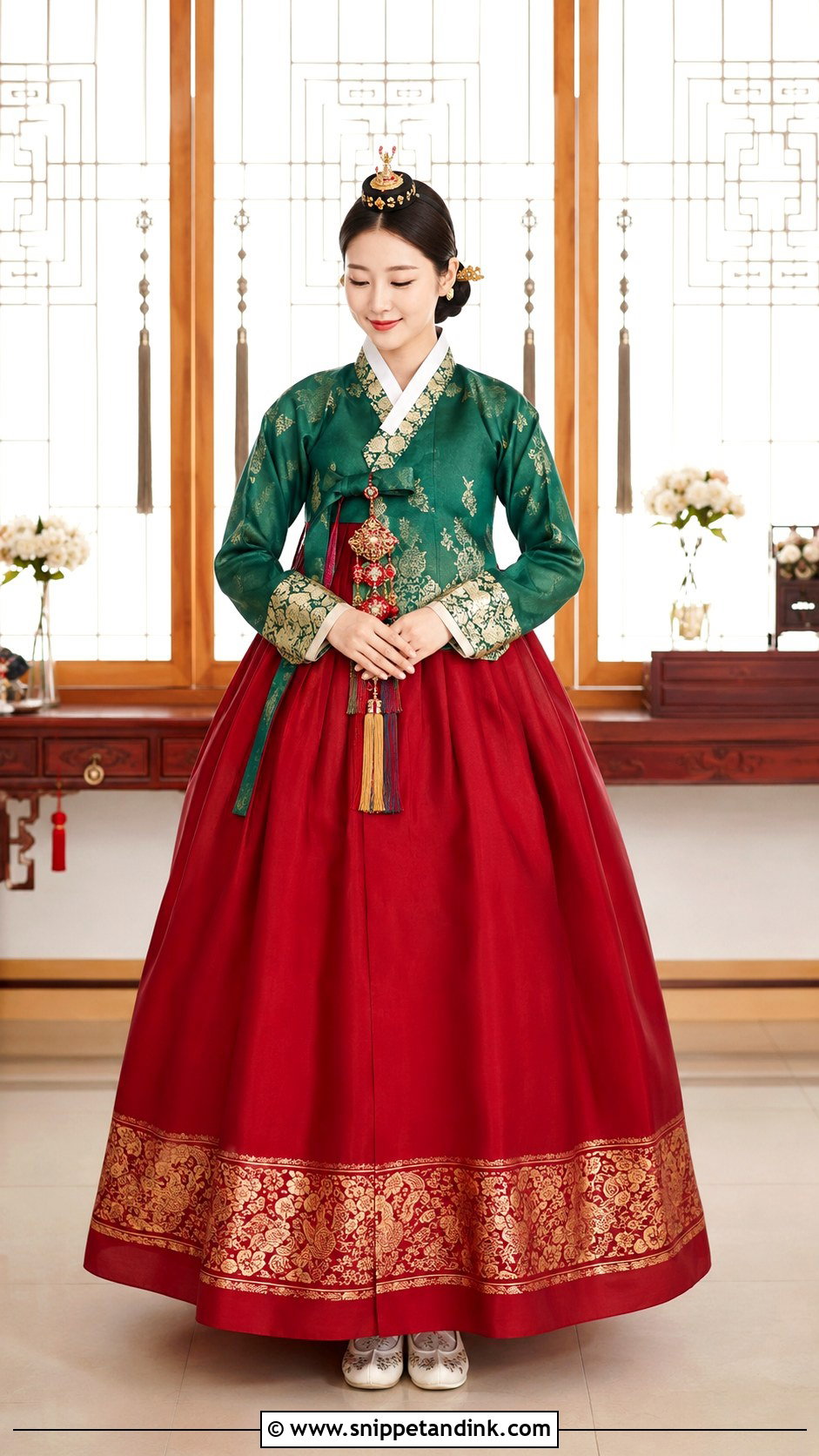 Jokduri Crown Wedding Hanbok - Snippet and Ink - 25 Traditional Korean Wedding Dress Ideas