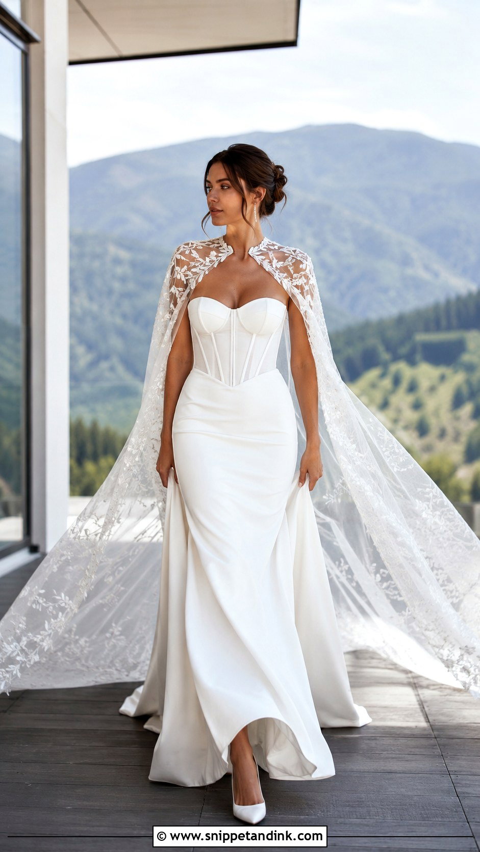 Joli Poli Cape Wedding Dress - Snippet and Ink - 20 Joli Poli Wedding Dress Ideas
